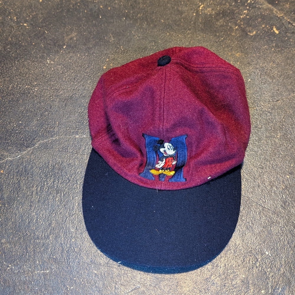 Disney Burgundy and Black Mickey Mouse Hat